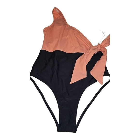 CUPSHE One Piece Swimsuit Wrap Color Block Tie Side Size Sm. - Picture 4 of 8